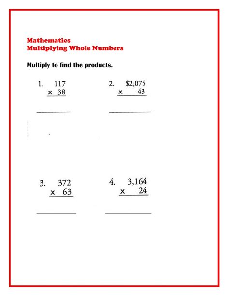 2.1: Multiplication of Whole Numbers .